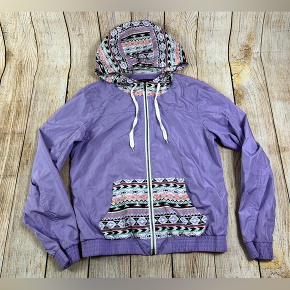 Women’s Empyre Skater Lightweight Full Zip Jacket Purple Aztec Large - Picture 1 of 5
